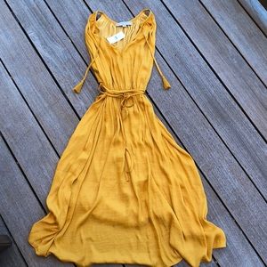 Loft Yellow Satin Dress